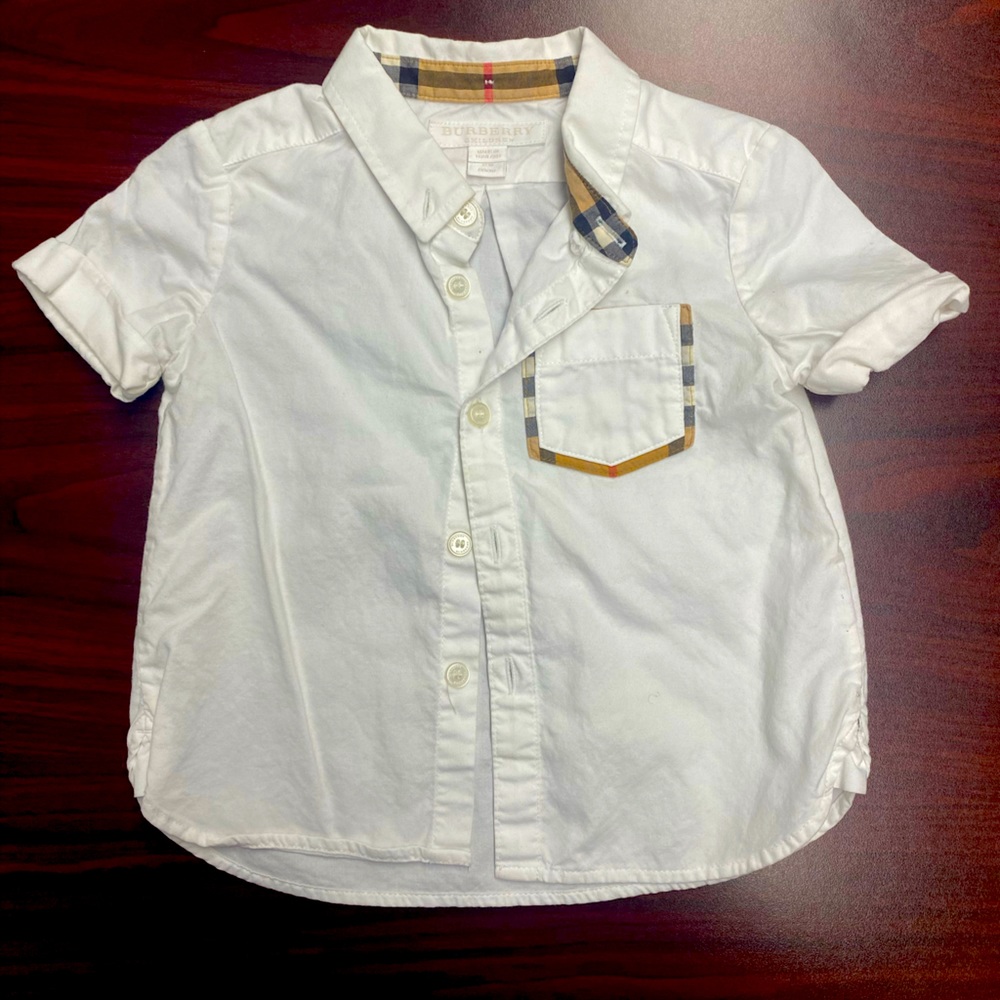 Burberry 12 month white button up